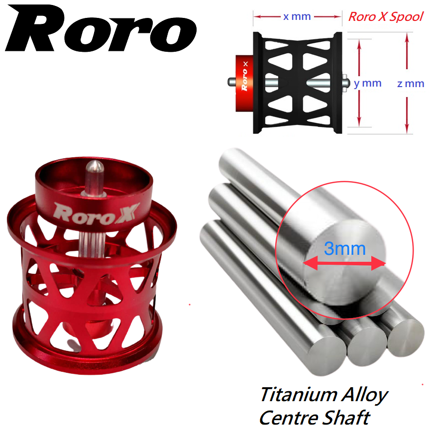 Space Grade Lightweight Titanium shaft Roro X Spool Series