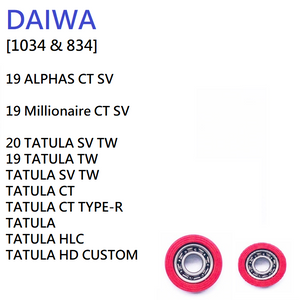 Roro Bearings Fit DAIWA [1034 & 834]  23 SLP Millionaire Air 22 Silver Creek Air 21 Gekkabijin Air 20 ALPHAS AIR TW 19 ALPHAS CT SV...