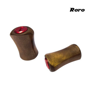 Roro DIY Handle Knob I shape Solid Wood Grip For DAIWA / SHIMANO 1 Set ( 2 pcs)