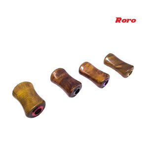 Roro DIY Handle Knob I shape Solid Wood Grip For DAIWA / SHIMANO 1 Set ( 2 pcs)