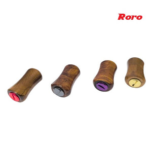 Roro DIY Handle Knob I shape Solid Wood Grip For DAIWA / SHIMANO 1 Set ( 2 pcs)