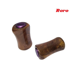 Roro DIY Handle Knob I shape Solid Wood Grip For DAIWA / SHIMANO 1 Set ( 2 pcs)