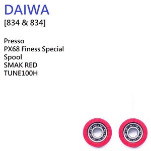 Roro Bearings Fit DAIWA [834 & 834] Presso PX68 Finess Special Spool SMAK RED TUNE100H - RORO LURE
