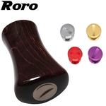 Load image into Gallery viewer, Roro DIY Handle Knob Cap for Lightweight Glossy Stable Wood Grip /Solid Wood Grip 1 Set(2 pcs) - RORO LURE
