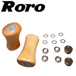 Load image into Gallery viewer, Roro DIY Handle Knob Lightweight Solid Wood Grip For DAIWA / SHIMANO 1 Set(2 pcs) - RORO LURE

