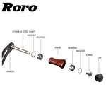 画像をギャラリービューアに読み込む, Roro DIY Handle Knob Lightweight Glossy Stable Wood Grip For DAIWA / SHIMANO 1 Set(2 pcs) - RORO LURE
