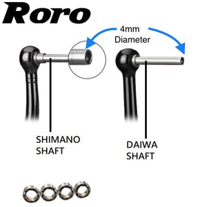 Roro Stainless Ball Handle Knobs Bearings For SHIMANO DAIWA ABU - RORO LURE
