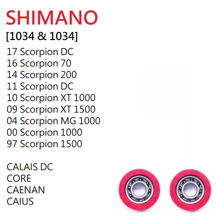 Roro Bearings Fit SHIMANO [1034 & 1034] 18 SLX MGL 19 Scorpion MGL 18 – RORO  LURE