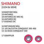画像をギャラリービューアに読み込む, Roro Bearings Fit SHIMANO [1154 &amp; 1034] 18 BANTAM MGL 19 ANTARES 18 ANTARES DC MD XG 16 ANTARES DC 17 EXSENCE DC... - RORO LURE
