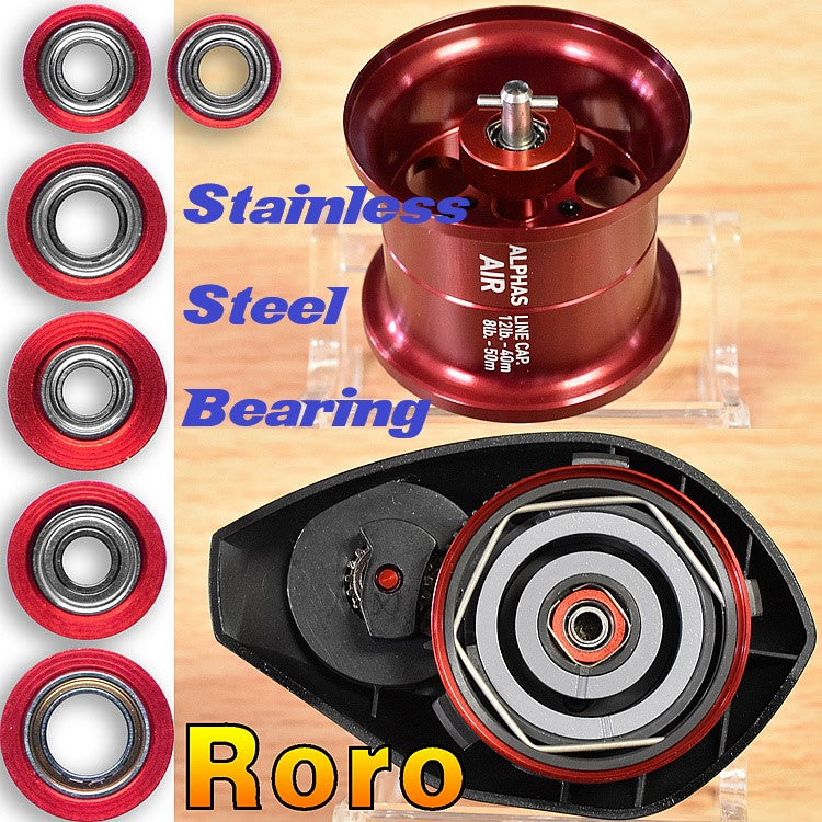 Roro Stainless Steel Ball Spool Bearings for Baitcasting Reel