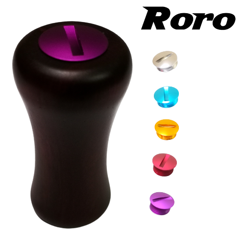 Roro DIY Handle Knob Round Solid Wood Grip For DAIWA / SHIMANO 1 Set ( 2 pcs) - RORO LURE