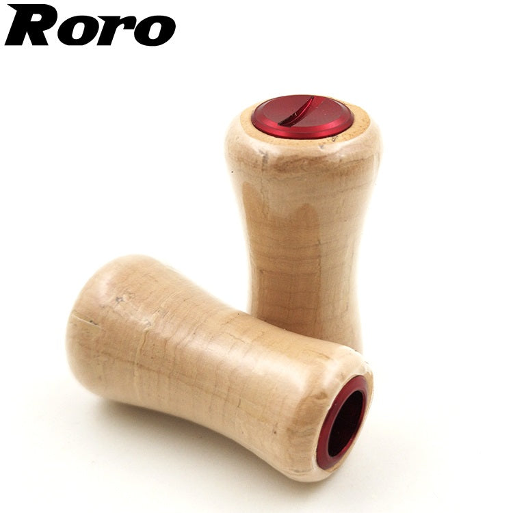 diy fishing reel handle Roro DIY Handle Knob Round Soft Wood Grip For DAIWA / SHIMANO 1 Set ( – RORO LURE