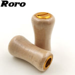Load image into Gallery viewer, Roro DIY Handle Knob Round Soft Wood Grip For DAIWA / SHIMANO 1 Set ( 2 pcs) - RORO LURE
