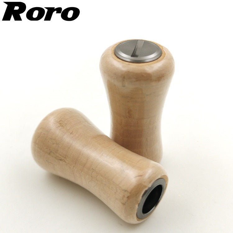 Roro DIY Handle Knob Round Soft Wood Grip For DAIWA / SHIMANO 1