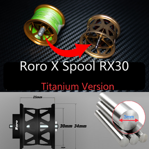 Roro Ultra BFS Titanium Spool For STEEZ / 2021 ZILLION SV TW/Zillion 1016 T3 / SS SV RYOGA TDZ Baitcasting Reel RX30 - RORO LURE